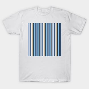 Vertical stripes in harmony of blue color T-Shirt